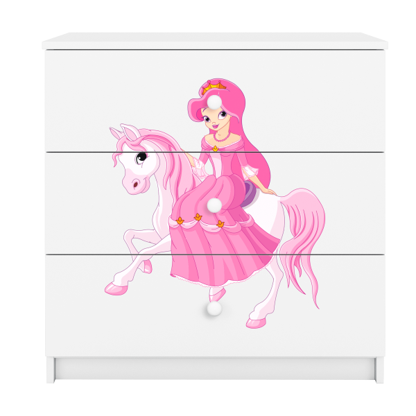 Babydreams chest of drawers – Princess on the horse
