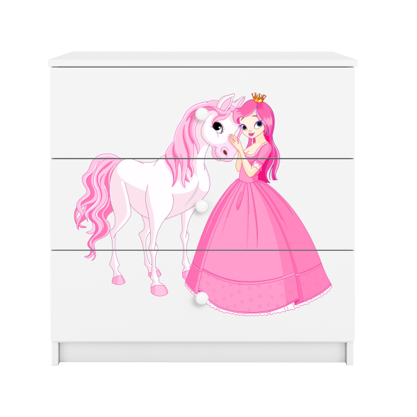 Babydreams chest of drawers – The princess and the horse