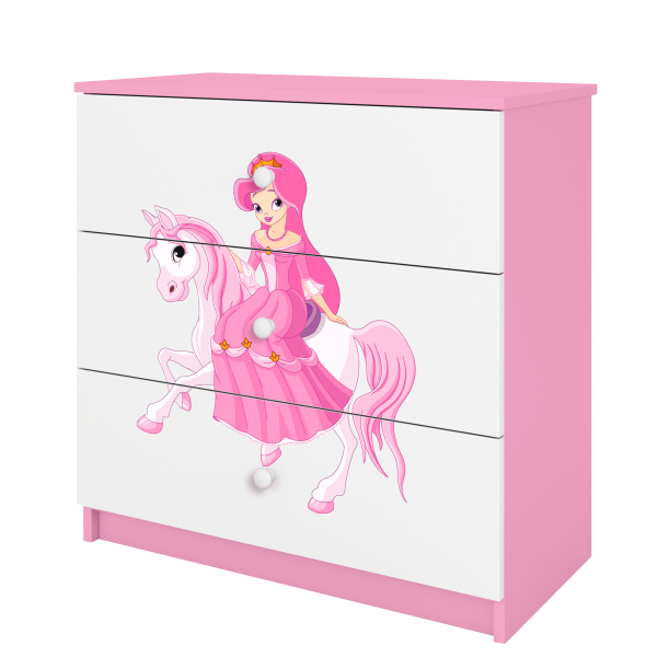 Babydreams chest of drawers – Princess on the horse