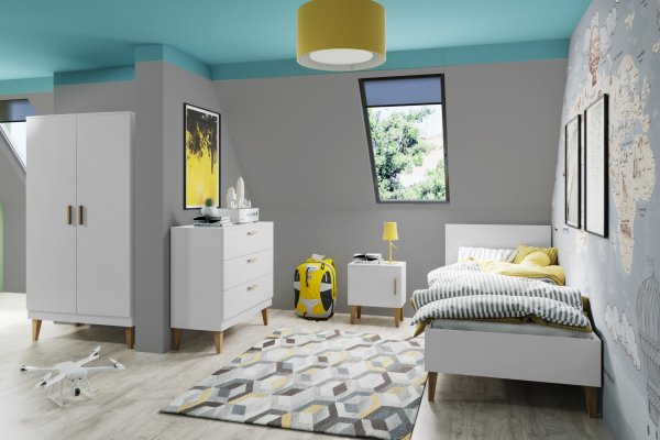Kubi white chest of drawers
